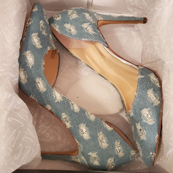 INC Incorporated Concept Kenjay Denim Stiletto 8.5 - Picture 6 of 6